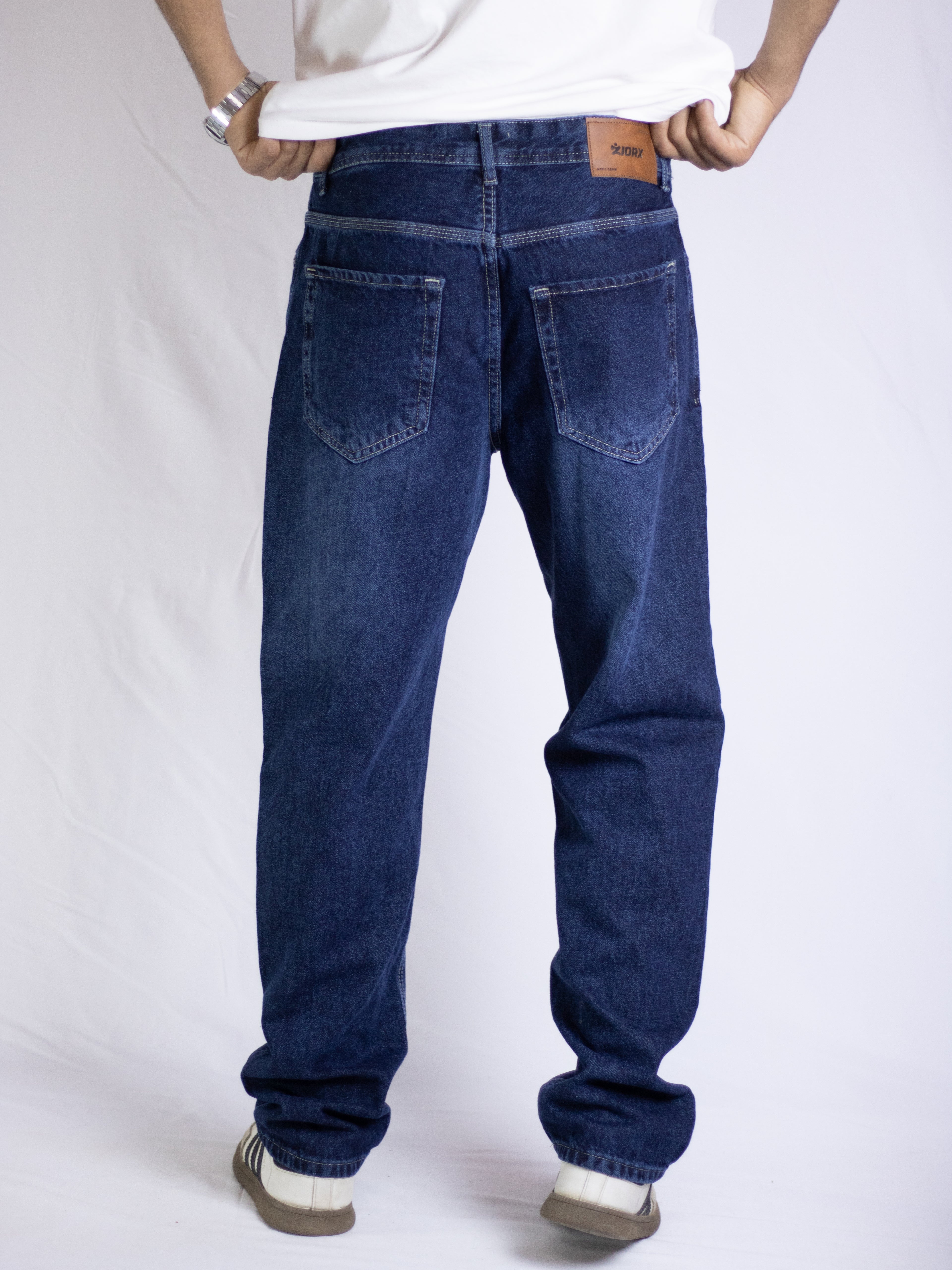 Wide Leg Jeans - Dark Blue Denim