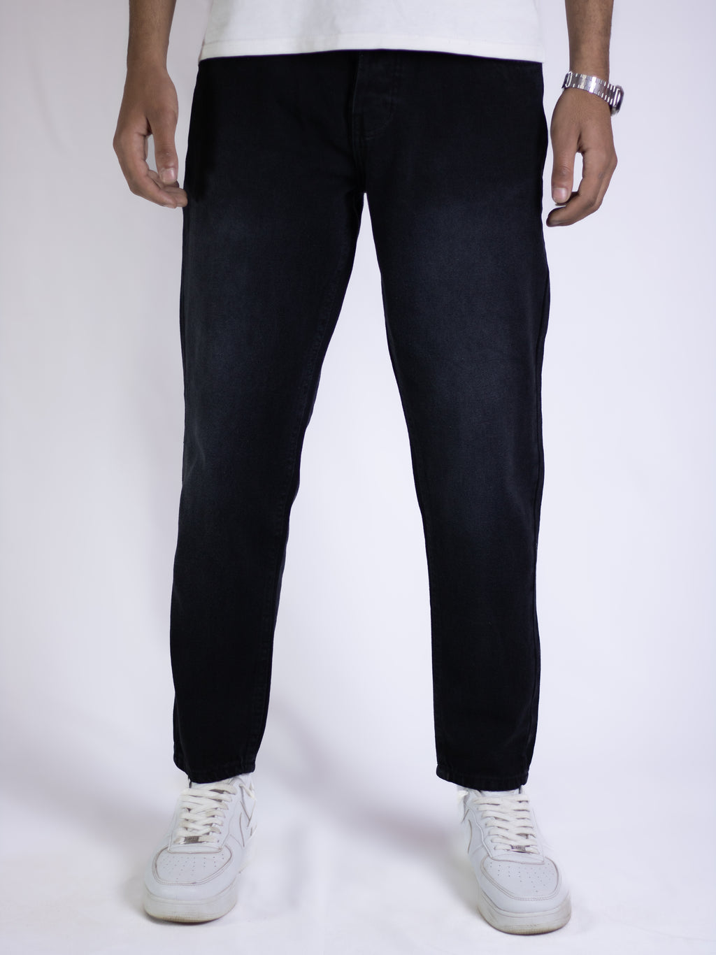 Relaxed Fit Jeans - Black Denim