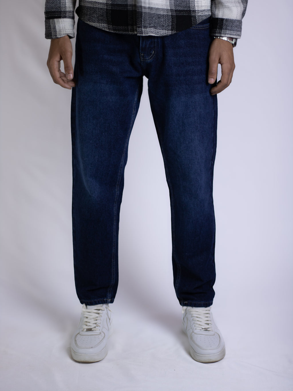 Relaxed Fit Jeans - Dark Blue Denim