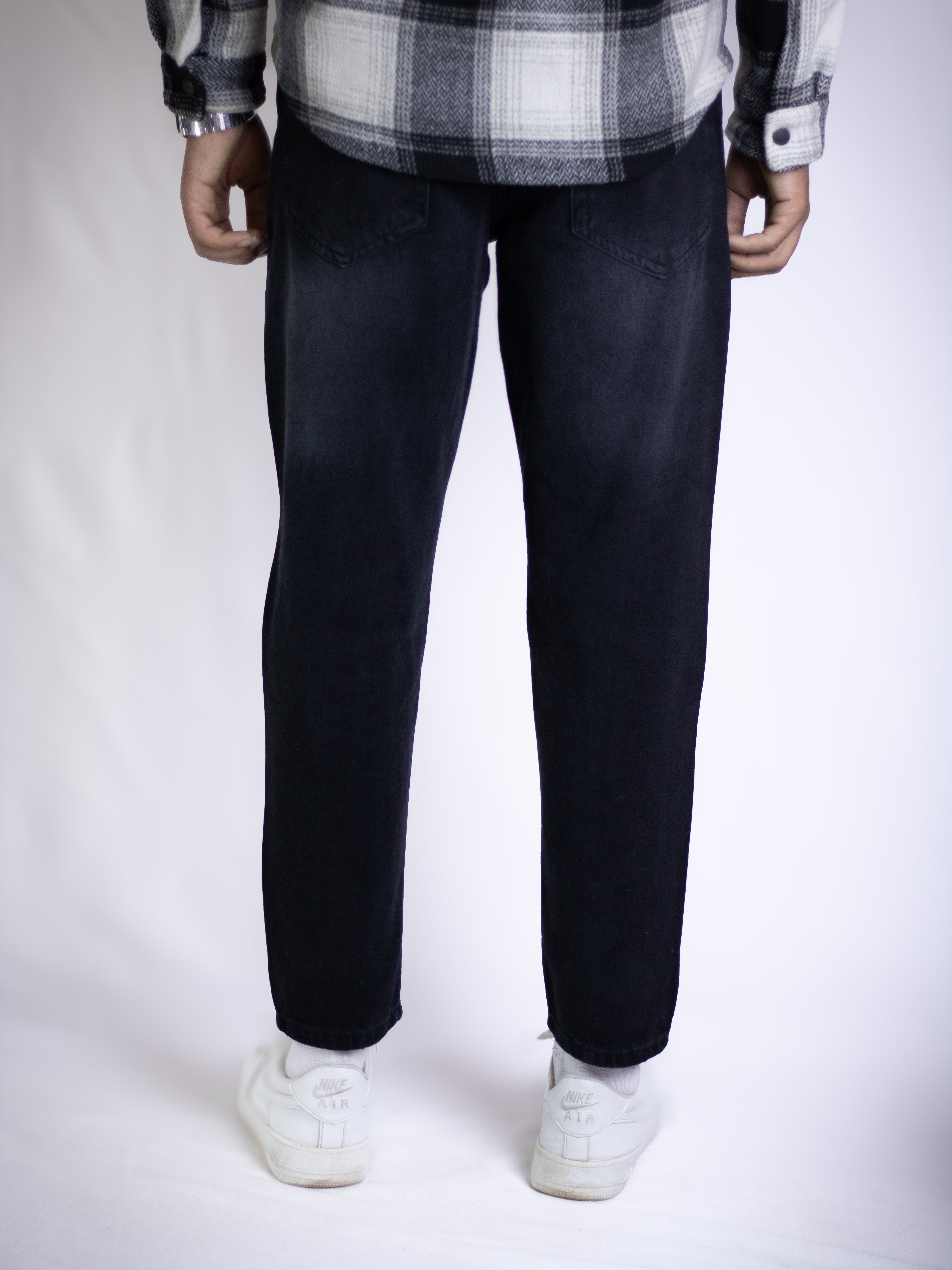 Relaxed Fit Jeans - Black Denim