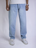Wide Leg Jeans - Ice Blue Denim