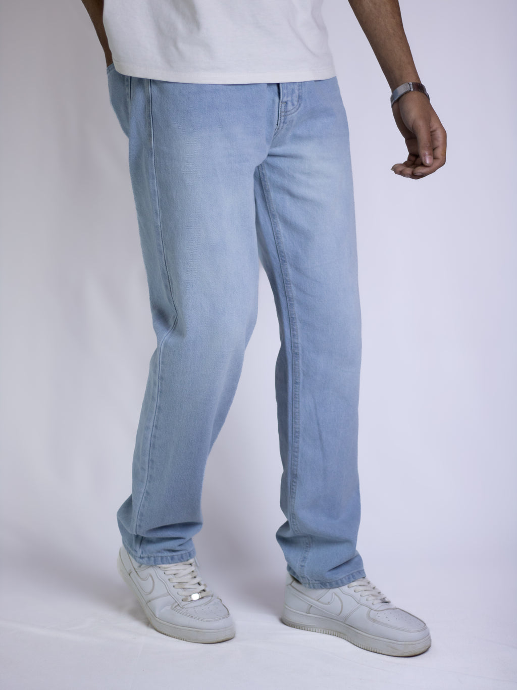 Wide Leg Jeans - Ice Blue Denim
