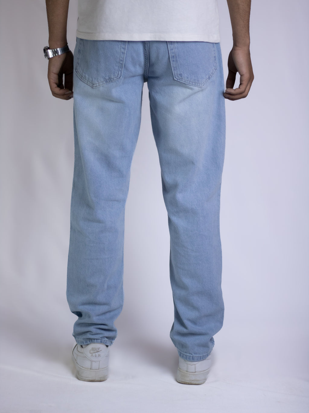 Wide Leg Jeans - Ice Blue Denim
