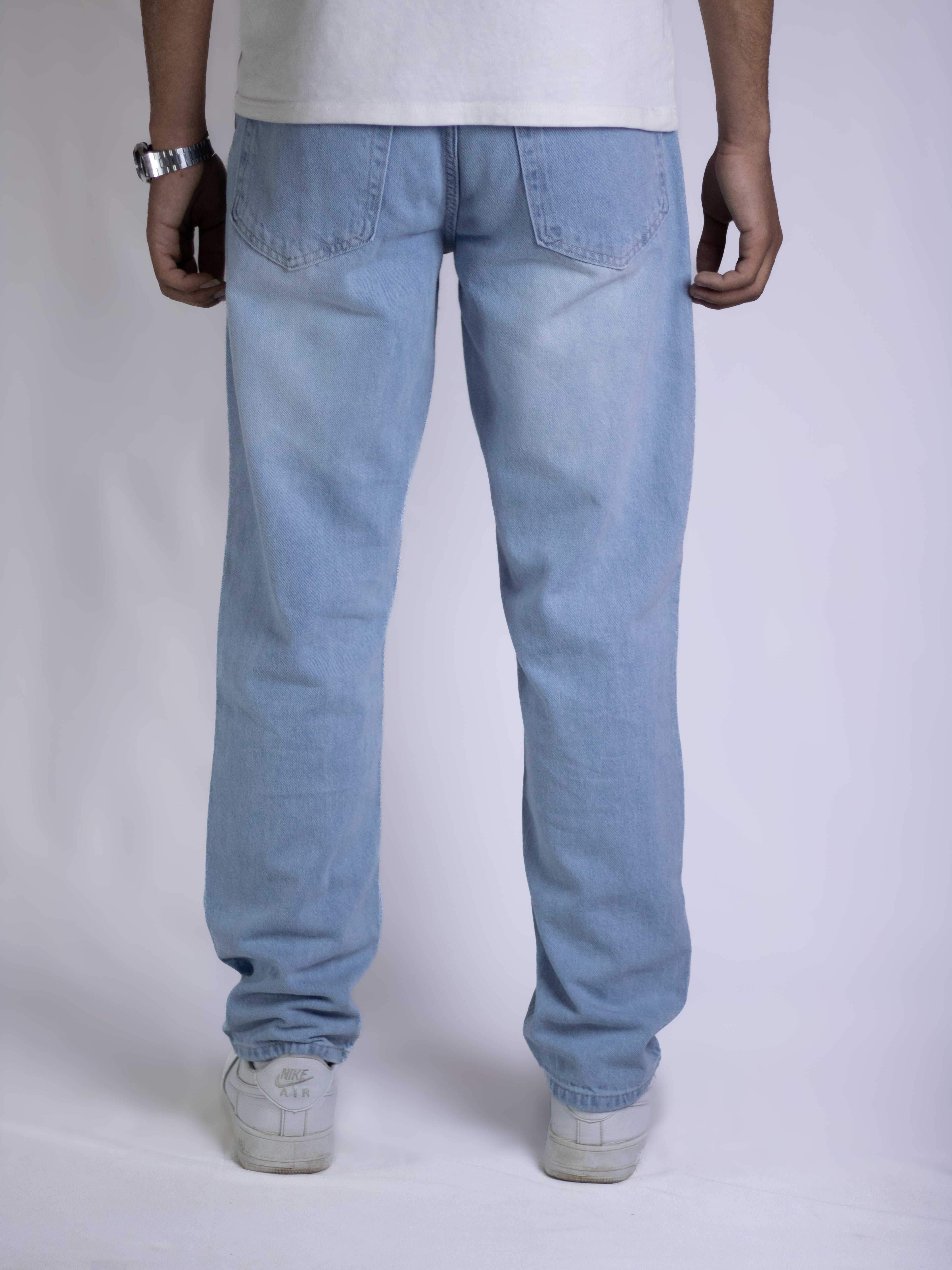 Wide Leg Jeans - Ice Blue Denim