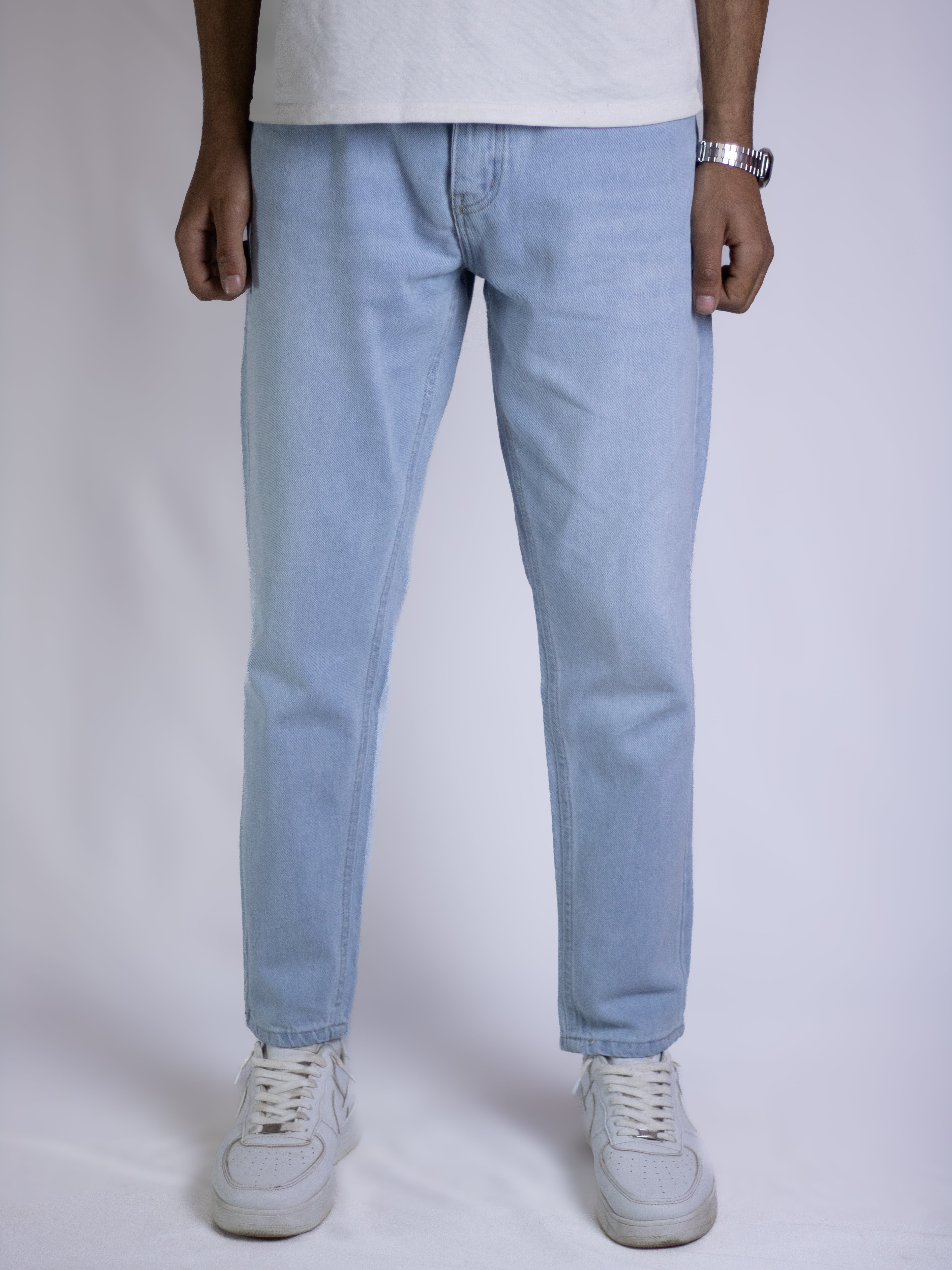 Relaxed Fit Jeans - Ice Blue Denim