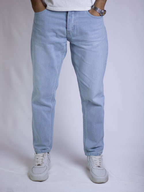Relaxed Fit Jeans - Ice Blue Denim