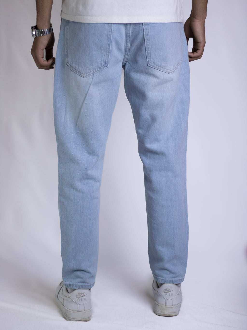 Relaxed Fit Jeans - Ice Blue Denim