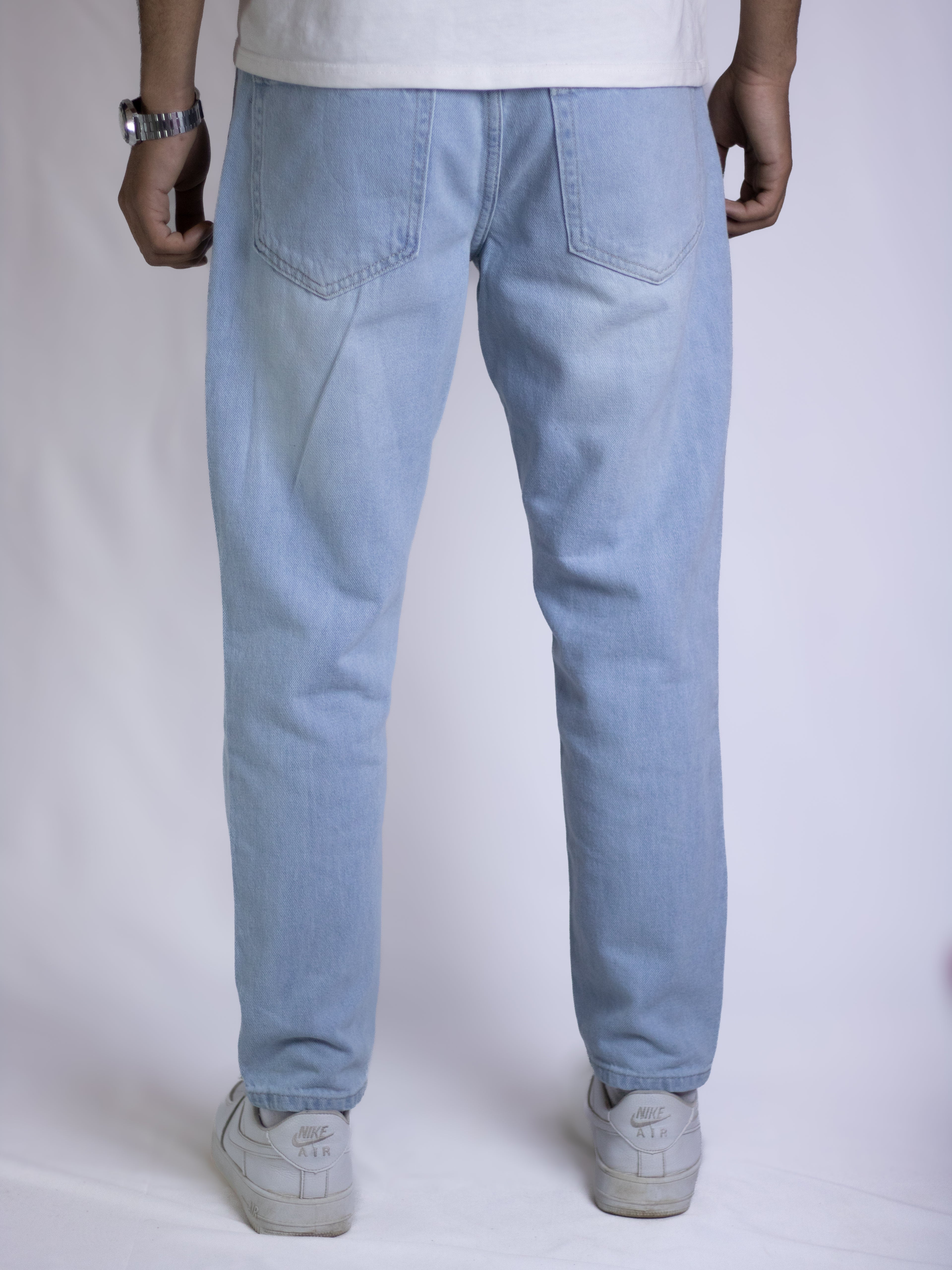 Relaxed Fit Jeans - Ice Blue Denim