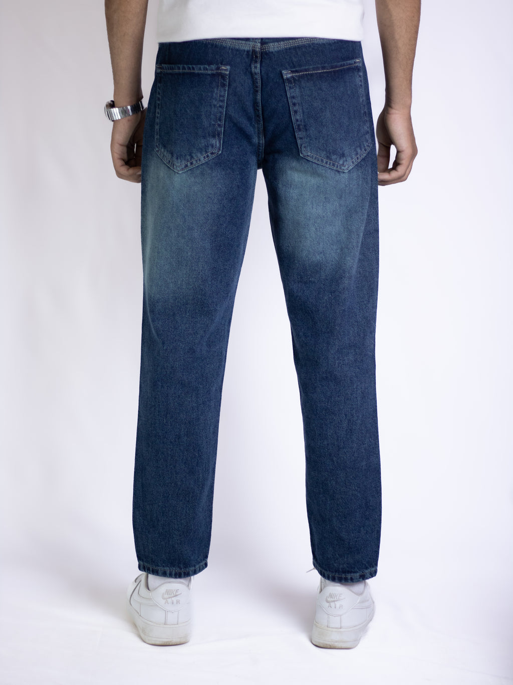 Relaxed Fit Jeans - Medium Blue Denim